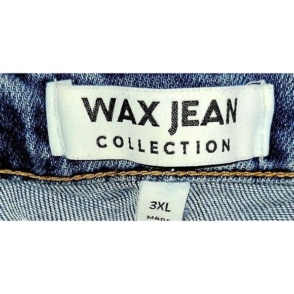 Wax Jean Collection Juniors 3XL Blue Jean Denim Stretch Booty Shorts 35" Waist - Picture 4 of 12